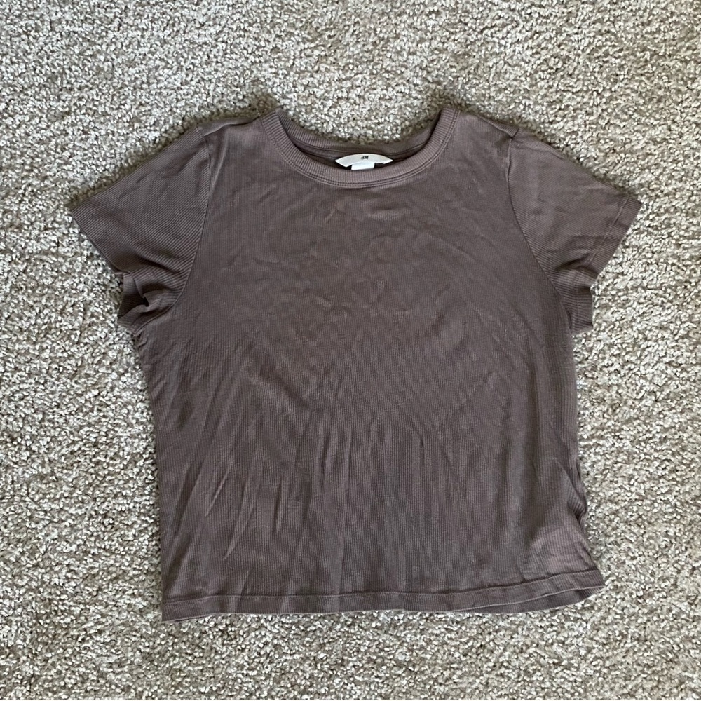H&M Short Sleeve Brown Tee